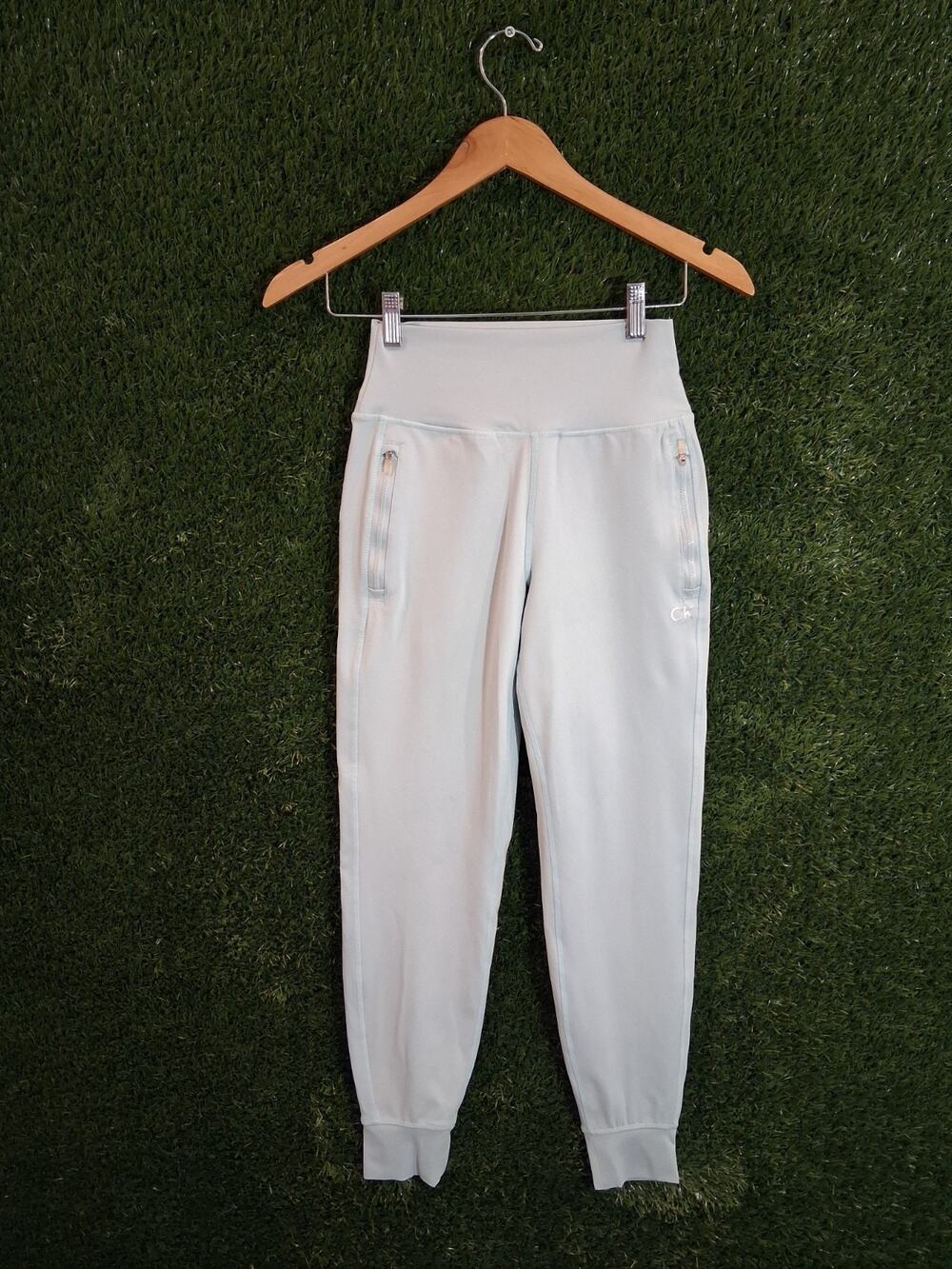 Calvin Klein Performance Women's Soft Stretch Joggers XS Light Blue Ether Yoga
